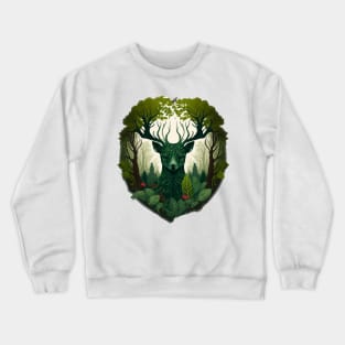 Nature Lover Deer - Designs for a Green Future and Hunters Crewneck Sweatshirt